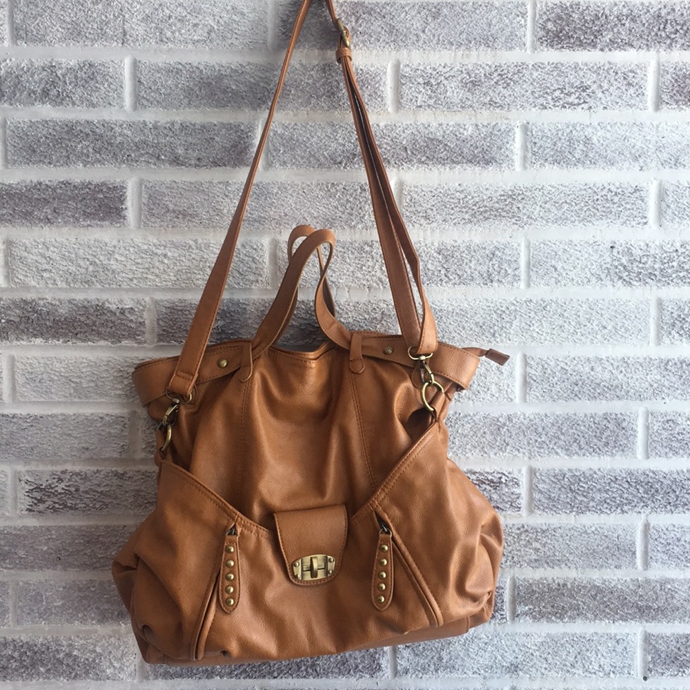 Large handbag faux leather